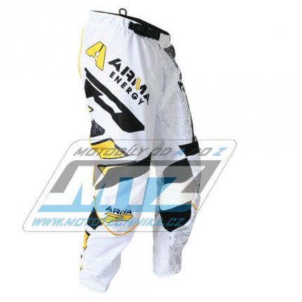 Kalhoty motokros PROGRIP 6012 ARMA White - bl - velikost 28
