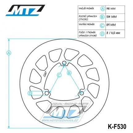 Kotou brzdov MTZ Wave - KTM 60SX / 97-99 + 65SX / 00-03 (zubat design)