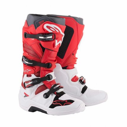 Boty Alpinestars TECH7 offroadov/motocrossov - erveno-bl