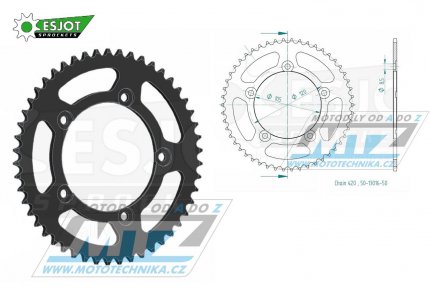 Rozeta ocelov (pevodnk) 13016-50zub ESJOT 50-13016-50 - Aprilia 50MX+50SM / 03-06 + 50RX / 98-05 + 50MX / 04-06 + Generic 50SM Trigger / 07-09 + Generic 50X Trigger / 09 + Yamaha DT50SM Supermotard / 02