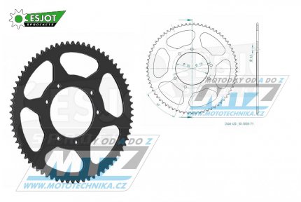 Rozeta ocelov (pevodnk) 1131-71zub ESJOT 50-13030-71 - Malaguti 50 XSM+50 XTM + Rieju 50 RS3 Pro+50 MRX+50 MRT + MBK 50 X-Limit + Yamaha DT50R + Gas Gas 50 Rookie + Peugeot 50 XP6+XPS50 T + Aprilia 50 RX + Derbi 50 SendaR + Gilera 50 RCR