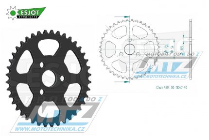 Rozeta ocelov (pevodnk) 13047-40zub ESJOT 50-13047-40