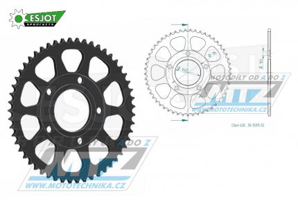 Rozeta ocelov (pevodnk) 15011-53zub ESJOT 50-15011-53 - Honda XL125R ProLink / 82-87