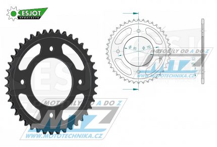 Rozeta ocelov (pevodnk) 1219-41zub ESJOT 50-15079-41 - Honda CBF125 / 09-14 + CBF125M