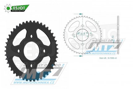 Rozeta ocelov (pevodnk) 15083-45zub ESJOT 50-15083-45