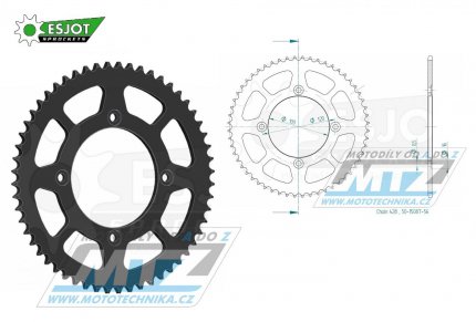 Rozeta ocelov (pevodnk) 15087-57zub ESJOT 50-15087-57 - Beta RR125 Enduro + RR125 Motard + RR125 Supermotard + RR125 LC