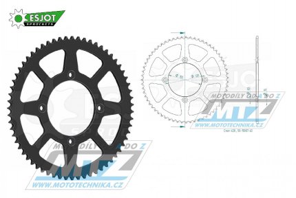 Rozeta ocelov (pevodnk) 15087-63zub ESJOT 50-15087-63 - Beta RR125 Enduro + RR125 Motard + RR125 Supermotard + RR125 LC