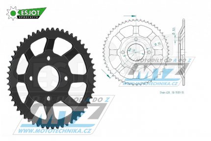 Rozeta ocelov (pevodnk) 15101-55zub ESJOT 50-15101-55 - KSR TR125X / 17-18