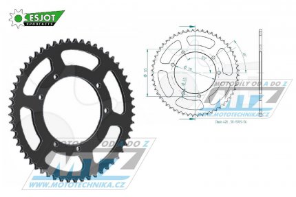 Rozeta ocelov (pevodnk) 15105-56zub ESJOT 50-15105-56 - Sherco SE50 Enduro (Factory) / 11-19 + SM50 / 07-12