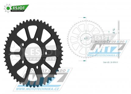 Rozeta ocelov (pevodnk) 15115-51zub ESJOT 50-15115-51 - Rivero Monza 125 / 21-22