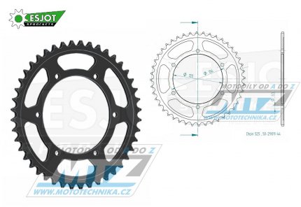 Rozeta ocelov (pevodnk) 29011-44zub ESJOT 50-29011-44