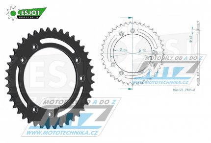 Rozeta ocelov (pevodnk)  29029-41zub ESJOT 50-29029-41 - Cagiva 1000 Navigator / 00-05