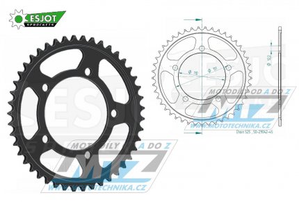 Rozeta ocelov (pevodnk) 0007-45zub ESJOT 50-29042-45 - BMW S1000R / 13-20 + S1000RR / 09-18 + S1000XR / 14-20