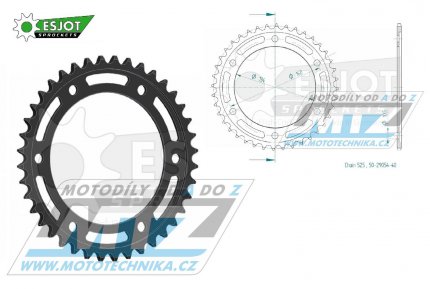 Rozeta ocelov (pevodnk) 1317-40zub ESJOT 50-29054-40 - Honda CBR1000RR Fireblade / 17-19