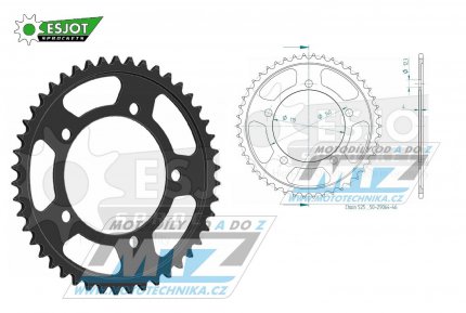 Rozeta ocelov (pevodnk) 0010-46zub ESJOT 50-29064-46 - BMW F750GS+F850GS+F900R+F900XR / 18-20 + S1000RR / 19-20