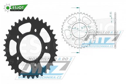 Rozeta ocelov (pevodnk) 1075-41zub ESJOT 50-32008-46 - Kymco 250 Venox / 04-09