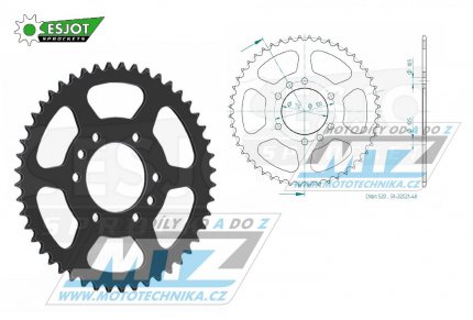 Rozeta ocelov (pevodnk) 1825-48zub ESJOT 50-32021-48 - Suzuki DR750 Big + DR500+SP500 + GF250+GN400+GSX400 + GSXR750+GSXR1100+GSXR250 + LT250+LT300+LT500R Quadzilla + RG125 + VL250 Intruder