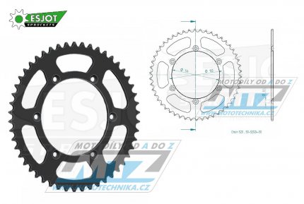 Rozeta ocelov (pevodnk) 0460-50zub ESJOT 50-32024-50 - Kawasaki KX125+KX250+KX500+ KXF250+KXF450+KDX175+KDX200+KDX220R+KDX250 +KLX250R+KLX250 D-Tracker +KLX250+KLX250SF+KLX300+KLX450R+KLX650R + Suzuki RMZ250