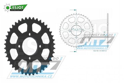 Rozeta ocelov (pevodnk) 32025-42zub ESJOT 50-32025-42 - Honda MTX200 / 83