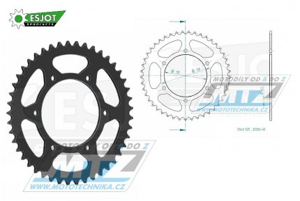 Rozeta ocelov (pevodnk) 32026-45zub ESJOT 50-32026-45 - Honda XL250 K3,K4 / 76-77