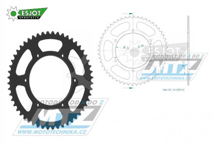 Rozeta ocelov (pevodnk) 32035-52zub ESJOT 50-32035-52 - Fantic Caballero Scrambler 250+Caballero Flat Track 250 / 18-20 + Carballero Rally 500+Caballero Scrambler+Deluxe+Anniversary 500 / 20-21 + Caballero FlatTrack 500 / 20-22 + ...