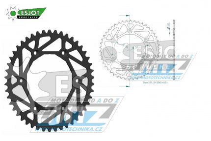 Rozeta ocelov (pevodnk) 0897-46zub ESJOT ULTRALIGHT 50-32065-46L Offroad (ern) - KTM SX+SXF+EXC+EXCF + SMR+SMC+EGS+MXC+SXC + LC4+Adventure+Duke+Enduro+Rallye + Husaberg TE+FE+FC+FS + Husqvarna TC+TE+FC+FE+TX+FX + Enduro+Supermoto+Vitpilen+Svart