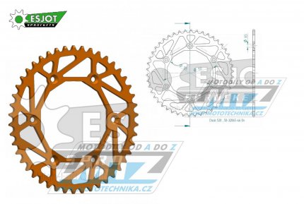 Rozeta ocelov (pevodnk) 0897-46zub ESJOT ULTRALIGHT 50-32065-46LO Offroad (oranov) - KTM SX+SXF+EXC+EXCF + SMR+SMC+EGS+MXC+SXC + LC4+Adventure+Duke+Enduro+Rallye + Husaberg TE+FE+FC+FS + Husqvarna TC+TE+FC+FE+TX+FX + Enduro+Supermoto+Vitpilen+S