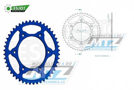 Rozeta ocelov (pevodnk) 0897-48zub ESJOT ULTRALIGHT 50-32065-48-LB Offroad (modr) - KTM SX+SXF+EXC+EXCF + SMR+SMC+EGS+MXC+SXC + LC4+Adventure+Duke+Enduro+Rallye + Husaberg TE+FE+FC+FS + Husqvarna TC+TE+FC+FE+TX+FX + Enduro+Supermoto+Vitpilen+Sva