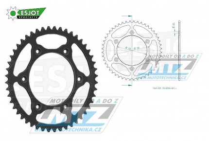 Rozeta ocelov (pevodnk) 0897-48zub ESJOT ULTRALIGHT 50-32065-48-L Offroad (ern) - KTM SX+SXF+EXC+EXCF + SMR+SMC+EGS+MXC+SXC + LC4+Adventure+Duke+Enduro+Rallye + Husaberg TE+FE+FC+FS + Husqvarna TC+TE+FC+FE+TX+FX + Enduro+Supermoto+Vitpilen+Svar