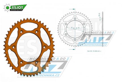 Rozeta ocelov (pevodnk) 0897-48zub ESJOT ULTRALIGHT 50-32065-48-LO Offroad (oranov) - KTM SX+SXF+EXC+EXCF + SMR+SMC+EGS+MXC+SXC + LC4+Adventure+Duke+Enduro+Rallye + Husaberg TE+FE+FC+FS + Husqvarna TC+TE+FC+FE+TX+FX + Enduro+Supermoto+Vitpilen+