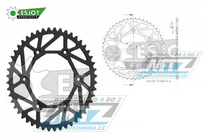 Rozeta ocelov (pevodnk) 0897-48zub ESJOT ULTRALIGHT 50-32065-48L Offroad (ern) - KTM SX+SXF+EXC+EXCF + SMR+SMC+EGS+MXC+SXC + LC4+Adventure+Duke+Enduro+Rallye + Husaberg TE+FE+FC+FS + Husqvarna TC+TE+FC+FE+TX+FX + Enduro+Supermoto+Vitpilen+Svar