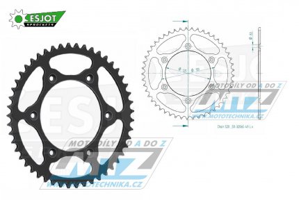 Rozeta ocelov (pevodnk) 0897-49zub ESJOT ULTRALIGHT 50-32065-49-L Offroad (ern) - KTM SX+SXF+EXC+EXCF + SMR+SMC+EGS+MXC+SXC + LC4+Adventure+Duke+Enduro+Rallye + Husaberg TE+FE+FC+FS + Husqvarna TC+TE+FC+FE+TX+FX + Enduro+Supermoto+Vitpilen+Svar