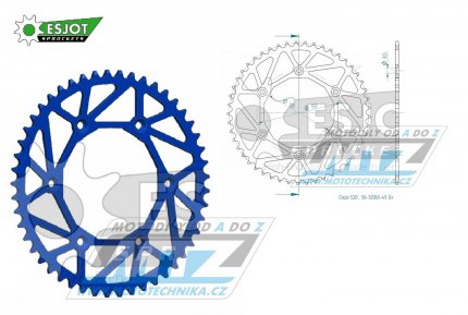 Rozeta ocelov (pevodnk) 0897-49zub ESJOT ULTRALIGHT 50-32065-49LB Offroad (modr) - KTM SX+SXF+EXC+EXCF + SMR+SMC+EGS+MXC+SXC + LC4+Adventure+Duke+Enduro+Rallye + Husaberg TE+FE+FC+FS + Husqvarna TC+TE+FC+FE+TX+FX + Enduro+Supermoto+Vitpilen+Sva