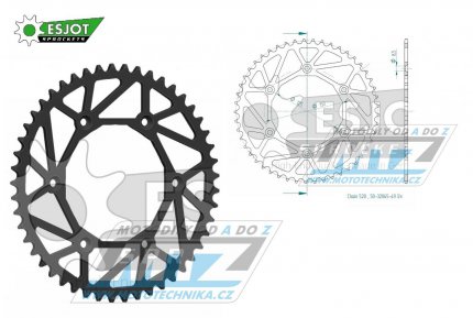 Rozeta ocelov (pevodnk) 0897-49zub ESJOT ULTRALIGHT 50-32065-49L Offroad (ern) - KTM SX+SXF+EXC+EXCF + SMR+SMC+EGS+MXC+SXC + LC4+Adventure+Duke+Enduro+Rallye + Husaberg TE+FE+FC+FS + Husqvarna TC+TE+FC+FE+TX+FX + Enduro+Supermoto+Vitpilen+Svar