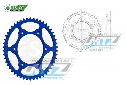 Rozeta ocelov (pevodnk) 0897-50zub ESJOT ULTRALIGHT 50-32065-50-LB Offroad (modr) - KTM SX+SXF+EXC+EXCF + SMR+SMC+EGS+MXC+SXC + LC4+Adventure+Duke+Enduro+Rallye + Husaberg TE+FE+FC+FS + Husqvarna TC+TE+FC+FE+TX+FX + Enduro+Supermoto+Vitpilen+Sva