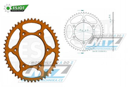 Rozeta ocelov (pevodnk) 0897-50zub ESJOT ULTRALIGHT 50-32065-50-LO Offroad (oranov) - KTM SX+SXF+EXC+EXCF + SMR+SMC+EGS+MXC+SXC + LC4+Adventure+Duke+Enduro+Rallye + Husaberg TE+FE+FC+FS + Husqvarna TC+TE+FC+FE+TX+FX + Enduro+Supermoto+Vitpilen+