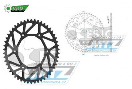 Rozeta ocelov (pevodnk) 0897-50zub ESJOT ULTRALIGHT 50-32065-50L Offroad (ern) - KTM SX+SXF+EXC+EXCF + SMR+SMC+EGS+MXC+SXC + LC4+Adventure+Duke+Enduro+Rallye + Husaberg TE+FE+FC+FS + Husqvarna TC+TE+FC+FE+TX+FX + Enduro+Supermoto+Vitpilen+Svart