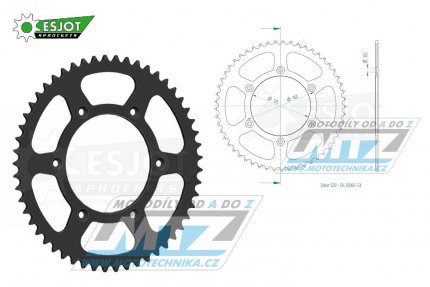 Rozeta ocelov (pevodnk) 0897-53zub ESJOT 50-32065-53 (ern) - KTM SX+SXF+EXC+EXCF + SMR+SMC+EGS+MXC+SXC + LC4+Adventure+Duke+Enduro+Rallye + Husaberg TE+FE+FC+FS + Husqvarna TC+TE+FC+FE+TX+FX + Enduro+Supermoto+Vitpilen+Svartpilen + Gas-Gas MC+M