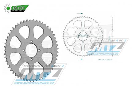 Rozeta ocelov (pevodnk) 32073-53zub ESJOT 50-32073-53 - Sachs Roadstar V2 125 / 98-02