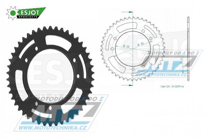 Rozeta ocelov (pevodnk) 32099-46zub ESJOT 50-32099-46 - Cagiva 500 Canyon / 98-00 + 600 Canyon / 96-99