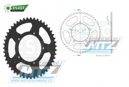 Rozeta ocelov (pevodnk) 32105-47zub ESJOT 50-32105-47