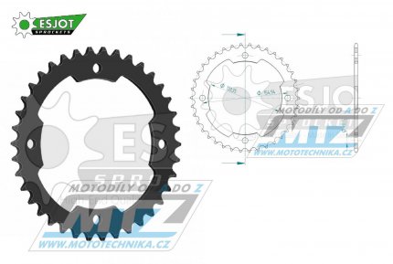 Rozeta ocelov (pevodnk) 32129-39zub ESJOT 50-32129-39 - Polaris Outlaw 500 / 07