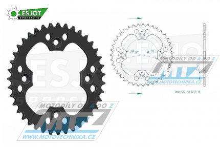 Rozeta ocelov (pevodnk) 32131-39zub ESJOT 50-32131-39 - KTM 450SX+450XC+505SX+525XC / 08-10