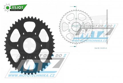 Rozeta ocelov (pevodnk) 0890-45zub ESJOT 50-32147-45 - Husqvarna 401 Svartpilen+401 Vitpilen / 19-21 + KTM 125 RC+125 Duke ( ABS )+390 Duke+390 RC / 14-21 + 390 Adventure ABS / 20-21