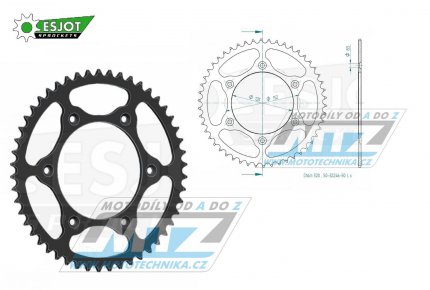 Rozeta ocelov (pevodnk) BETA-50zub ESJOT ULTRALIGHT 50-32246-50-L Offroad (ern) - Beta RR125+RR200+RR250+RR300 / 13-25 + RR350+RR390+RR400 + RR430+RR450+RR480+RR498 + RS390+XTrainer 300+XTrainer 250