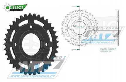 Rozeta ocelov (pevodnk) 35010-37zub ESJOT 50-35010-37