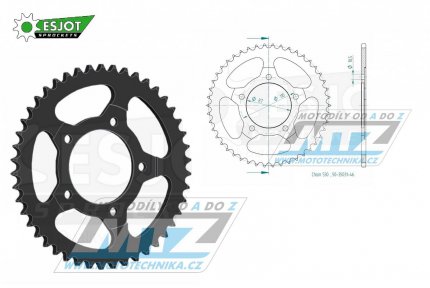 Rozeta ocelov (pevodnk) 0829-46zub ESJOT 50-35031-46 - Suzuki GSF600 Bandit + GSF600S Bandit + GSF650 Bandit + GSX600 F Katana + GSX750 F + GSXR750 + GSXR1100 + RF600R + VZ800 Marauder