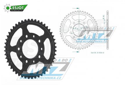 Rozeta ocelov (pevodnk) 2010-48zub ESJOT 50-35036-48 - Triumph 750 Thunderbird + 750 Daytona + 750 Trident + 900 Adventurer + 900 Daytona + 900 Sprint + 900 Thunderbird + 900 Trident + 900 Tiger + 1000 Daytona + 1200 Trophy