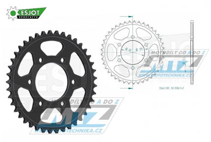 Rozeta ocelov (pevodnk) 0488-41zub ESJOT 50-35041-41 - Kawasaki GPZ550 Unitrack + GPZ400 + KZ550 + KZ650 + KZ750 + KZ1000 + Z550 + Z650 + Z750 + ZR550 + ZR400 + Z650SR + ZXR750 + ZX9R Ninja + ZRX1200 + ZX12R Ninja + ZZR1200 Ninja