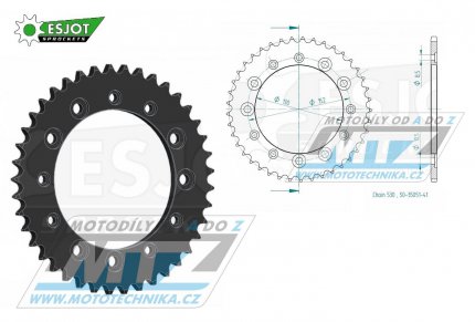 Rozeta ocelov (pevodnk) 35051-41zub ESJOT 50-35051-41 - Cagiva 1000 Navigator Chain 530 / 00-05